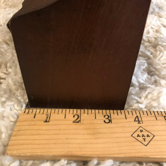 Vtg Wooden Hanging Salt Box Recipe Box Slant Top Eagle Farmhouse - Picture 7 of 7